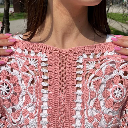 🌼 Daisy Granny Square Sweater Pattern