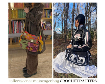 inflorescence messenger bag crochet pattern